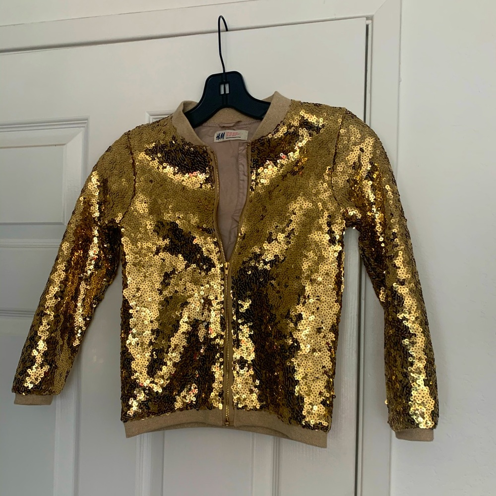 Gold Sequin Jacket, Size 7-8 Girls